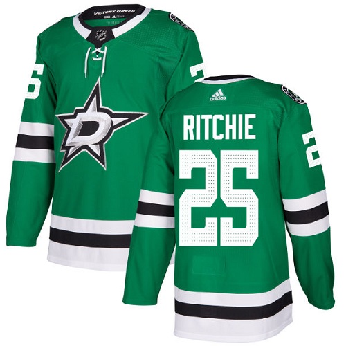 Adidas Men Dallas Stars #25 Brett Ritchie Green Home Authentic Stitched NHL Jersey